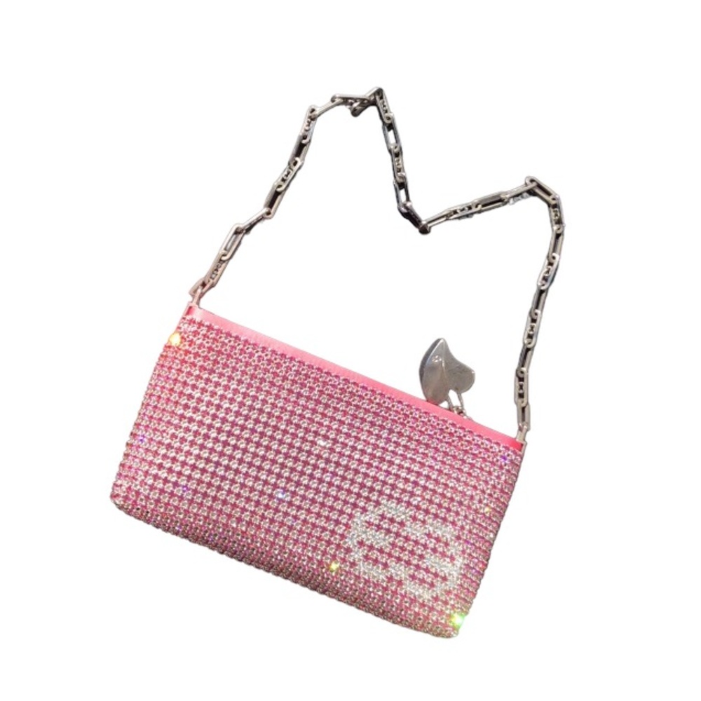 ESCADA coral pink handbag with crystals. NWOT - Picture 4 of 14